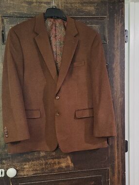 Lauren Ralph Lauren Brown Men's Sport Coat Size 48R Silk Wool Cashmere